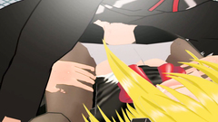 Blondy is crying because of pain in her tight young vagina in anime movie