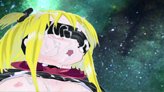 Facial for a blondy with huge boobs  in hot BDSM porn