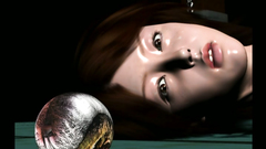 Kinky dinosaur fucks young brunette with a tight twat and big boobs