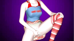 Clit and vagina of a hot 3d babe is played by many toys. This hottie likes dildos