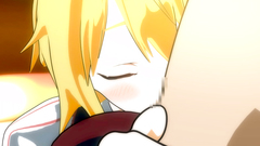 Anime porn with a young blonde hottie giving a deepthroat blowjob