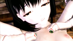 Cute hentai babes are fucked by horny monster with tentacles