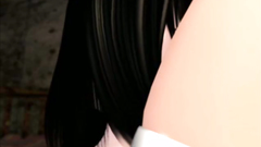 Blonde and brunette Futa angels are stading against a huge dick in anime porn