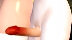 Blonde and brunette Futa angels are stading against a huge dick in anime porn