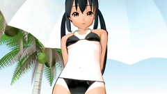 Blowjob on the beach with an amazing japanese hentai beauty