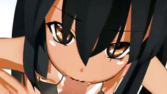 Blowjob on the beach with an amazing japanese hentai beauty