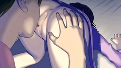 Watch how an anime male licks pussy of a hottie before fucking it hard