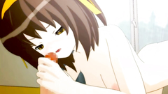 Anime school girl is touched and banged by a horny male