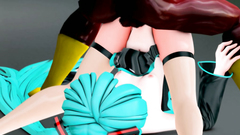 Amazing hentai babe spreads her legs before kinky and ugly fuckers