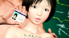 BDSM video with hot 3D skinny teen teacher fucked in the classroom