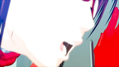 Cute hentai babe in sexy glasses takes a cock between her big boobs