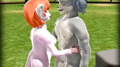 Some kissing and tender fucking in hot 3d movie with weird creatures