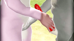 Some kissing and tender fucking in hot 3d movie with weird creatures