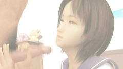 Deep blowbang by a hot Asian cutie who likes to learn her sex stuff