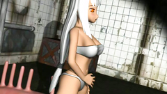 Creature with a long dick fucks young blonde with huge tits