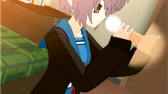 Anime school girl is horny and learns to how blow a dick