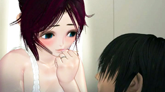 Deepthroat blowjob by a stunning anime babe with a perfect body to fuck