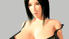 Look at the big boobs and the hot shaved pussy of a 3d diva in sexy stockings