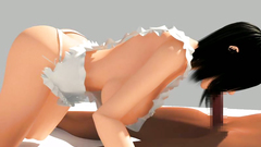 Amazing 3d babe with big boobs is giving a great blowjob