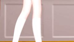 Skinny ass of a horny anime school girl looks hot and great to fuck