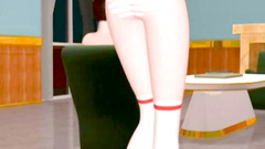 Skinny ass of a horny anime school girl looks hot and great to fuck