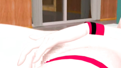 Skinny ass of a horny anime school girl looks hot and great to fuck