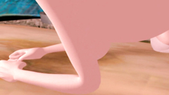 Kinky creature fucks young and beautiful 3d babe in her tiny mouth with its hung dick