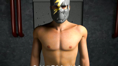 Electricity goes through the body of a stunning 3d princess with big boobs