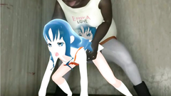 Kinky troll makes a hot 3d babe suck on his dick in various positions