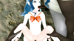 Imprisoned 3d beauty is fucked by two kinky ogres