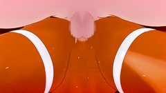 Fingering of a tight asshole and pussy of a horny anime babe