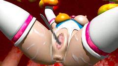 Tantacle and other kinky creatures fuck young tied anime babe