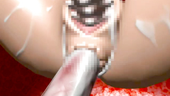 Tantacle and other kinky creatures fuck young tied anime babe