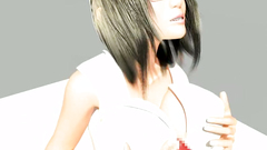 Cute busty 3D brunette in sexy glasses ride a dick