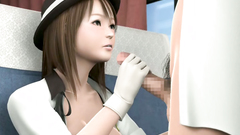 Asian beauty licks and kisses the dick of her horny partner in hot 3d porn