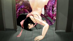 Kinky creature fucks young school girl in the toilet and bites on her soft nipples