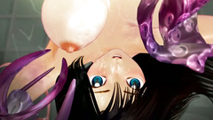 Kinky creature fucks young school girl in the toilet and bites on her soft nipples