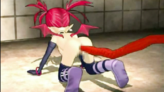 Kinky tentacles stick it to a sexy redhaired beauty with a very tight cunt