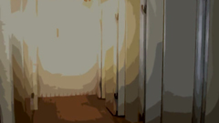 Hentai hottie masturbated her young shaved vagina sitting on the toilet