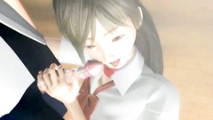 Blowjob by a gorgeous 3d beauty who likes sucking on many dick