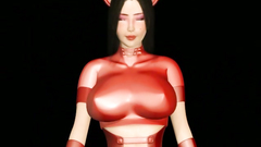 Huge monkey is fucking hot brunette in rough 3d porn