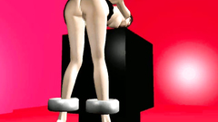 Sex play where many dicks fuck one young 3d girl's holes