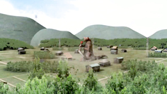 Awful creature penetrated holes of a young 3d female creature