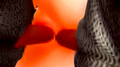 Sexy babe is having reckless sex action with two dudes in BDSM porn