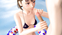 Cutie is banged near the pool in hot 3d porn outdoors