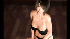 Hot stripping show by a fabulous 3d slut is sexy stockings