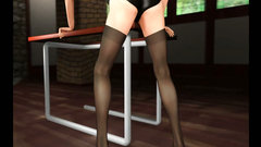 Hot stripping show by a fabulous 3d slut is sexy stockings