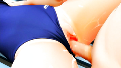 Skinny 3d babe is rouglhy poked into her pussy by a horny 3d male