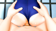 Skinny 3d babe is rouglhy poked into her pussy by a horny 3d male