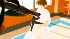 Cutie is pounded in all holes by a scary creature